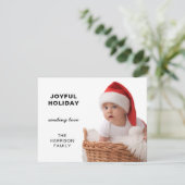 Elegant Chic “Happy Holidays” Photo Greeting Feestdagenkaart (Staand voorkant)