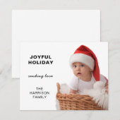 Elegant Chic “Happy Holidays” Photo Greeting Feestdagenkaart (Voorkant / Achterkant)