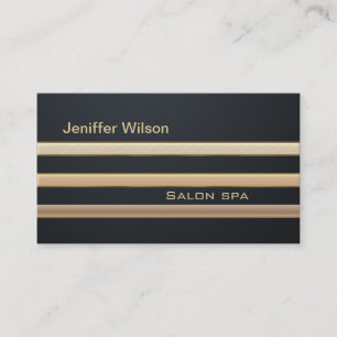 Elegant chic hedendaagse golden/bronzen strepen visitekaartje