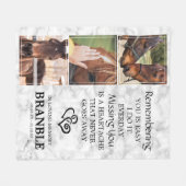 Elegant Chic Horse Memorial Foto Collage Fleece Deken (Voorkant (Horizontaal))