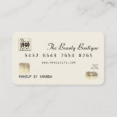 Elegant Chic Ivory Gold Luxe-creditcard Logo Visitekaartje (Voorkant)