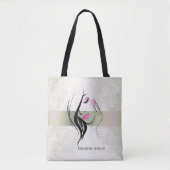  elegant, chic, kant, meisje Silhouette kan koelen Tote Bag (Voorkant)