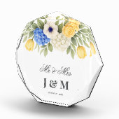 Elegant Chic Keepsake Newlyweds Gift Bride Groom Fotoblokken (Rechts)