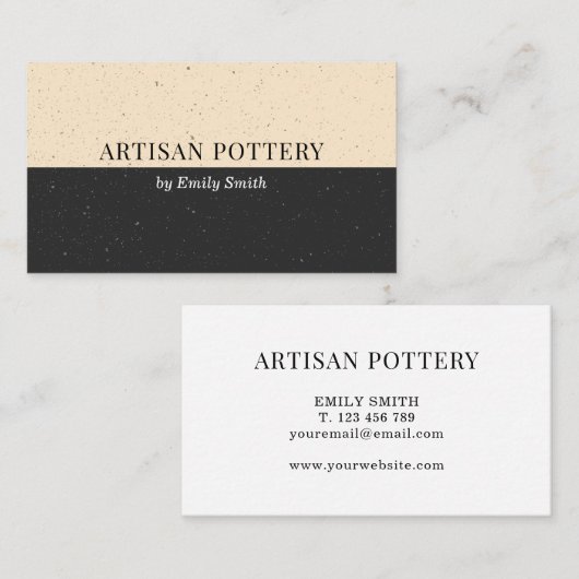Elegant Chic-keramisch aardewerk Visitekaartje (Voorkant / Achterkant)