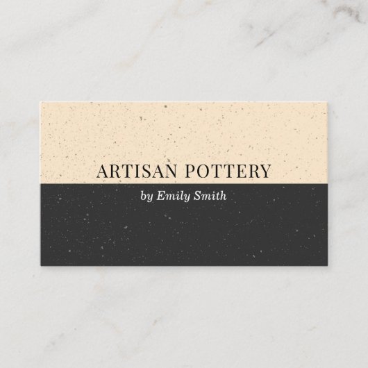 Elegant Chic-keramisch aardewerk Visitekaartje (Voorkant)