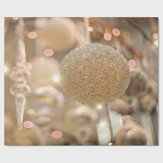 Elegant Chic Kerstbal Ball Holiday Cadeaupapier (Vlak)