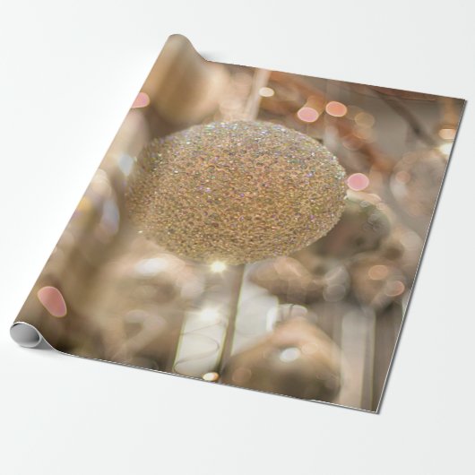 Elegant Chic Kerstbal Ball Holiday Cadeaupapier (Uitgerold)