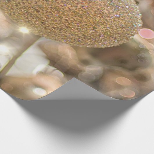 Elegant Chic Kerstbal Ball Holiday Cadeaupapier (Hoek)