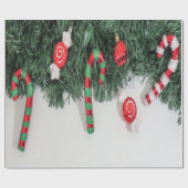 Elegant Chic Kerstmis Snoep Holiday Cadeaupapier (Vlak)