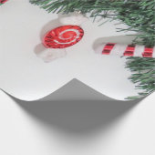 Elegant Chic Kerstmis Snoep Holiday Cadeaupapier (Hoek)