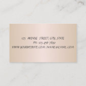 Elegant, Chic, Lace, Girl Silhouete Visitekaartje (Achterkant)