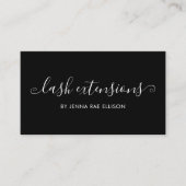 Elegant Chic Lash Aftercare Instruction Card Visitekaartje (Voorkant)