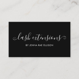 Elegant Chic Lash Aftercare Instruction Card Visitekaartje
