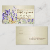 Elegant Chic Lavander Referral Kaart (Voorkant / Achterkant)
