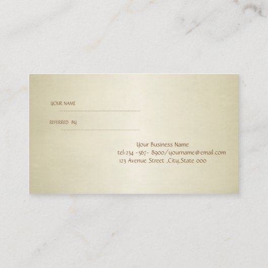 Elegant Chic Lavander Referral Kaart (Achterkant)