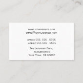 Elegant Chic Lavender Flower Boerderij Visitekaartje (Achterkant)