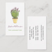 Elegant Chic Lavender Flower Boerderij Visitekaartje (Voorkant / Achterkant)