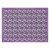 Elegant Chic Lavender Purple Flowers Floral Design Tafelkleed (Voorkant (Horizontaal))