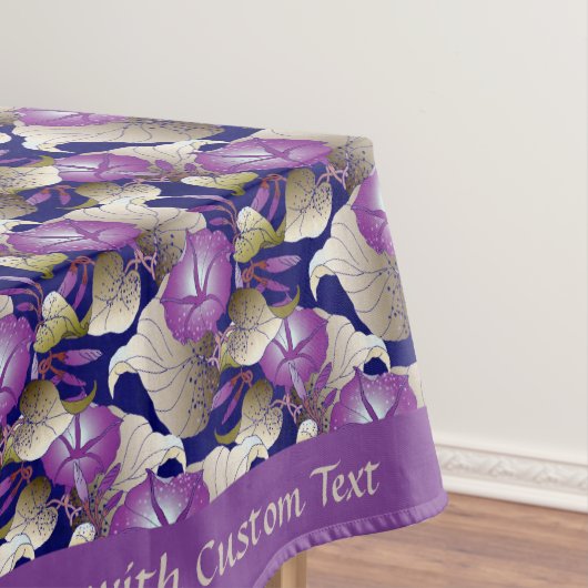 Elegant Chic Lavender Purple Flowers Floral Design Tafelkleed (Voorbeeld)