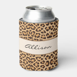 Elegant Chic Leopard-afdrukken op maat Blikjeskoeler