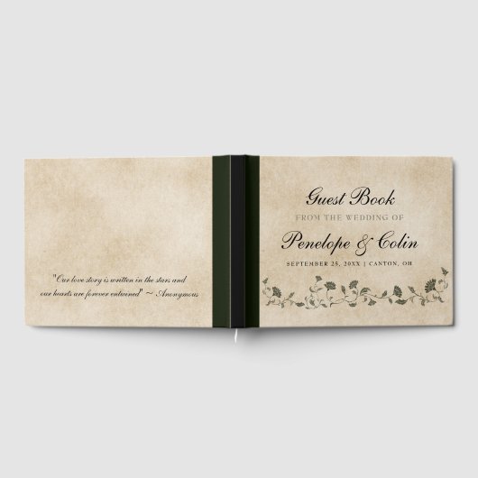 Elegant  Chic Library Bruiloft Gastenboek (Volledig)