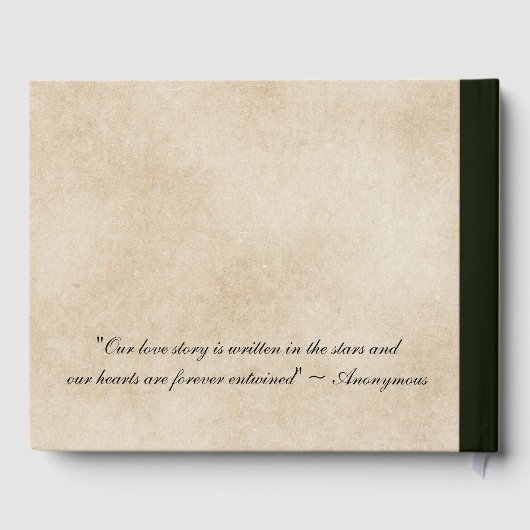 Elegant Chic Library Bruiloft Gastenboek (Achterkant)