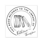 Elegant Chic Library Stijlvolle aangepaste naamboe Zelfinktende Stempel (Design)