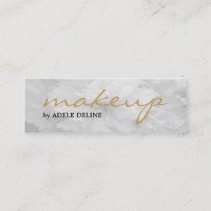 Elegant Chic Light Grey Floral Makeup Artist Mini Visitekaartje