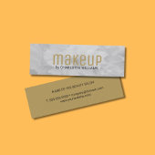 Elegant Chic Light Grey Floral Makeup Artist Mini Visitekaartje