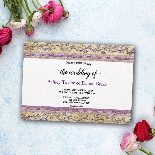 Elegant Chic Lijst Luxury Script Formele bruiloft Kaart
