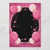 Elegant &Chic "Little Lady" Baby Shower Invitation Kaart (Achterkant)