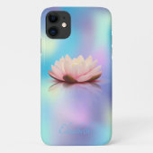 Elegant Chic Lotus Blue Holographic Case-Mate iPhone Case (Achterkant)