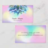 Elegant Chic Lotus Flower Holographic Visitekaartje (Voorkant / Achterkant)