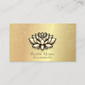 Elegant Chic Lotus Gold Confetti Visitekaartje (Voorkant)
