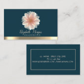 Elegant Chic Lotus Gold Stripe Visitekaartje (Voorkant / Achterkant)