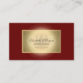 Elegant Chic Lotus Professional, Faux Gold, rood Visitekaartje (Voorkant)