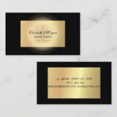 Elegant Chic Lotus Professional, Faux Gold, zwart Visitekaartje (Voorkant / Achterkant)