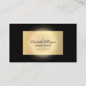 Elegant Chic Lotus Professional, Faux Gold, zwart Visitekaartje (Voorkant)