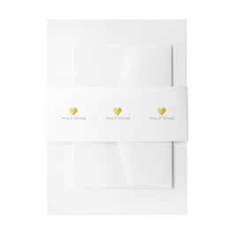 Elegant & Chic Love Monogram Huwelijk Wit Uitnodigingen Wikkel