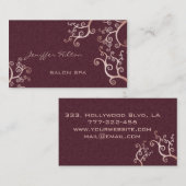 Elegant chic luxe hedendaags abstract linnen visitekaartje (Voorkant / Achterkant)