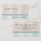 Elegant chic luxe hedendaagse glanzende pastel visitekaartje (Voorkant / Achterkant)