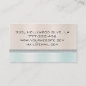 Elegant chic luxe hedendaagse glanzende pastel visitekaartje (Achterkant)