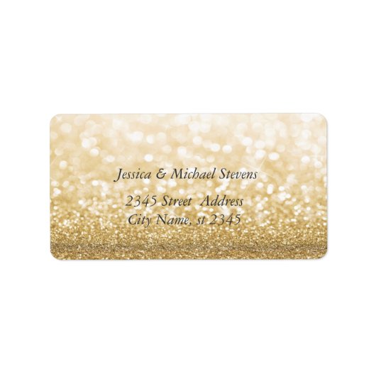 Elegant chic luxe hedendaagse glitterij etiket (Voorkant)