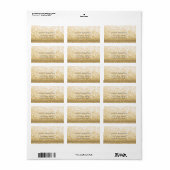 Elegant chic luxe hedendaagse glitterij etiket (Full Sheet)