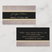 Elegant chic luxe hedendaagse glitterij visitekaartje (Voorkant / Achterkant)