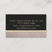 Elegant chic luxe hedendaagse glitterij visitekaartje (Achterkant)