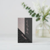 Elegant chic luxe hedendaagse leopard glittery visitekaartje (Staand voorkant)