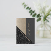 Elegant chic luxe hedendaagse leopard glittery visitekaartje (Staand voorkant)