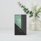 Elegant chic luxe hedendaagse leopard glittery visitekaartje (Staand voorkant)