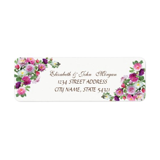 Elegant Chic Luxe - Rozen Adreslabel Etiket (Voorkant)